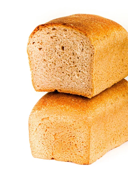 Izolowany Obiekt Białym Tle Zdrowy Chleb Pieczony Cały Chleb Białym — Zdjęcie stockowe