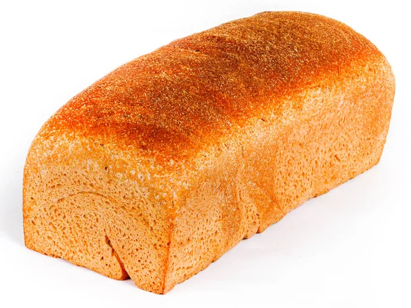 Isoliertes Objekt Auf Weißem Hintergrund Gesund Gebackenes Brot Vollkornbrot Auf — Stockfoto