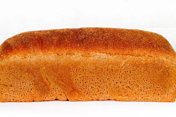 Ізольований Єкт Білому Тлі Здоровий Запечений Хліб Цілий Хліб Білому — стокове фото