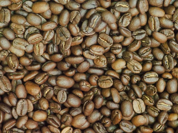 Brown Roasted Coffee Beans Macro Closeup Making Blend Series — Stock Photo, Image