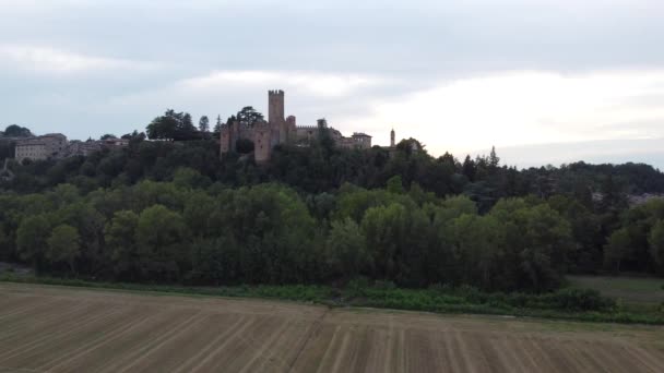 Castellarquato Piacenza Emilia Romagna Ιταλία Πανοραμική Θέα — Αρχείο Βίντεο