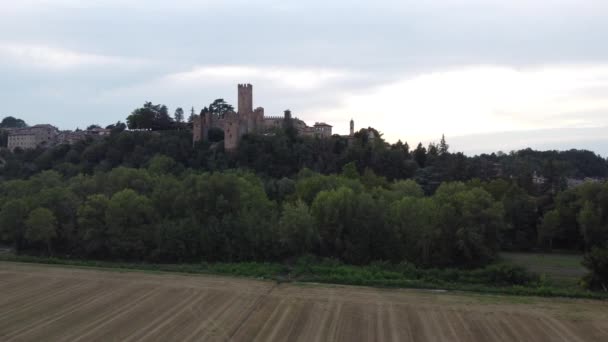 Castellarquato Piacenza Emilia Romagna Italy Panoramic Views — Stok video