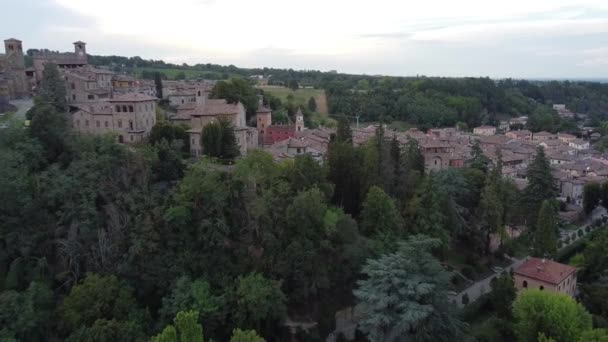 Castellarquato Piacenza Emilia Romagna Ιταλία Πανοραμική Θέα — Αρχείο Βίντεο