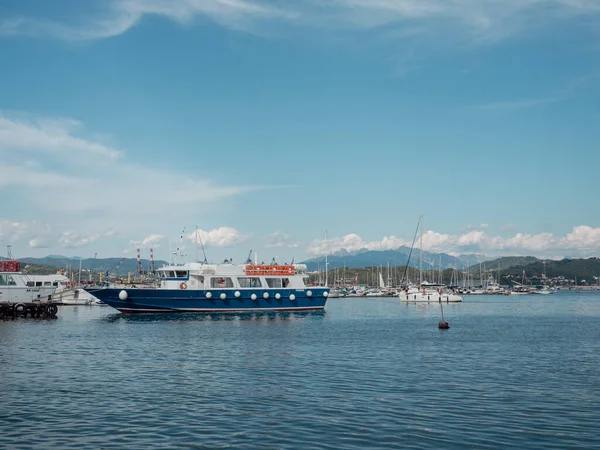 boat and sea traffic in the sea at La Spezia Italy