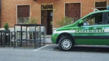 Fiat panda yeşil jandarma CastellArquato İtalya devriyesi