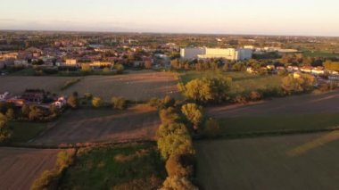 Yukarıdan Cremona manzaralı manzara