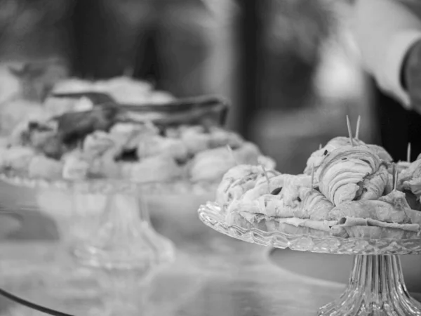 Tasty Snacks Sandwiches Party Wedding Celebration — Stock Photo, Image