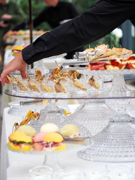 Evento Catering Dedo Comida Delicatessen Variações — Fotografia de Stock