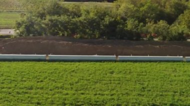 Ülkedeki sulama kanalının insansız hava aracı görüntüleri