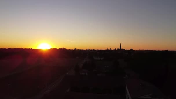 Cremona Malerisches Panorama Von Oben — Stockvideo