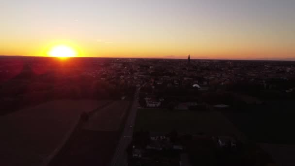 Yukarıdan Cremona Manzaralı Manzara — Stok video