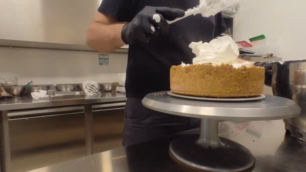 Preparação Torta Limão Com Merengue — Vídeo de Stock