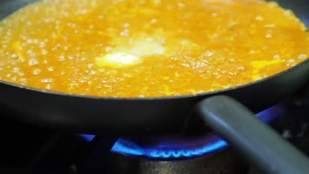 Preparando Molho Cogumelos Outono Para Tagliatelle Pasta Comida Italiana — Vídeo de Stock