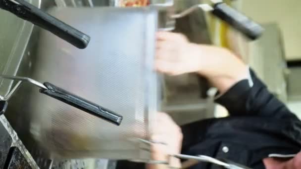 Preparación Salsa Setas Otoño Para Pasta Tagliatelle Comida Italiana — Vídeo de stock