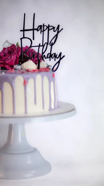 Chef Kok Usign Macaron Bloemen Tekst Teken Voor Een Feest — Stockfoto