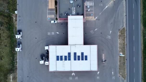 Station Service Drone Vidéo Plein Jour — Video