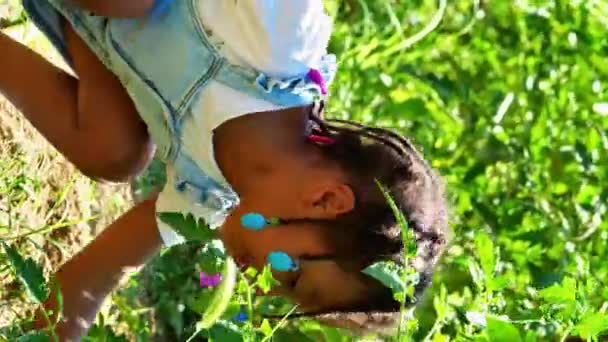 Çiftlikteki Küçük Bir Çocuk Kot Salatasıyla Sebzelerin Büyümesini Önemsiyor — Stok video