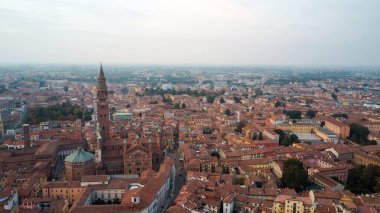 Cremona Lombardy kentsel hava görüntüsü