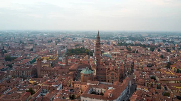 urban aerial view of Cremona Lombardy