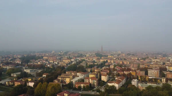 urban aerial view of Cremona Lombardy