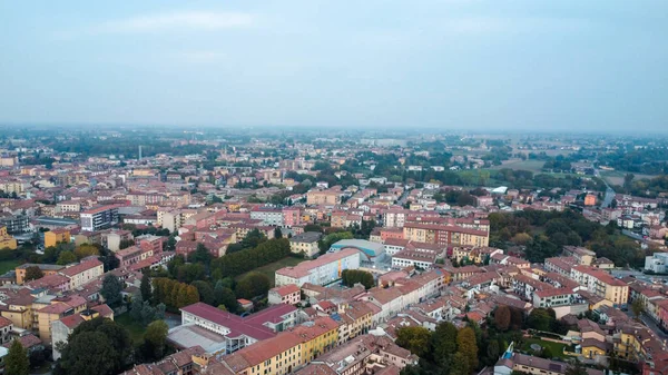 urban aerial view of Cremona Lombardy