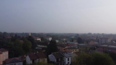Cremona Lombardy kentsel hava görüntüsü