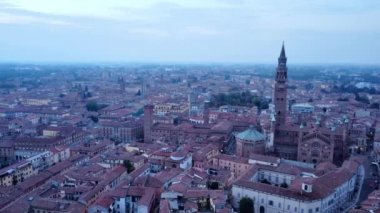 Cremona Lombardy kentsel hava görüntüsü