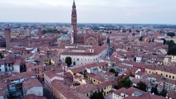 Vue Aérienne Urbaine Crémone Lombardie — Video