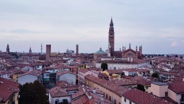Vue Aérienne Urbaine Crémone Lombardie — Video