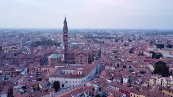 Vista Aérea Urbana Cremona Lombardía — Vídeos de Stock