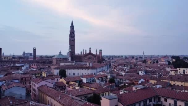 Urbana Flygbild Cremona Lombardiet — Stockvideo