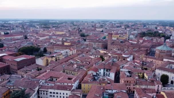 Miejski Widok Lotu Ptaka Cremona Lombardy — Wideo stockowe