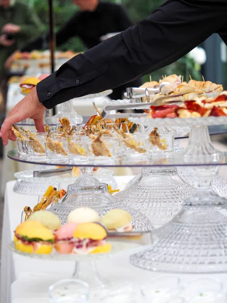 Evenement Catering Vinger Voedsel Delicatessen Variaties — Stockfoto