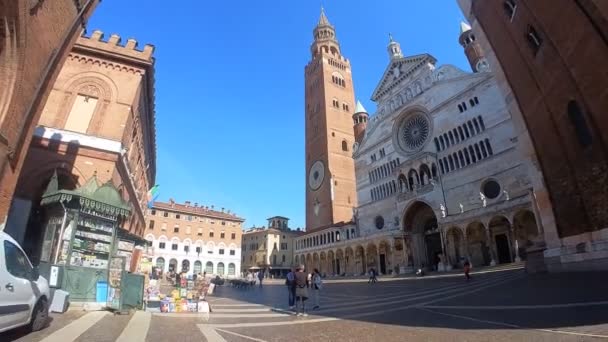 Cremona Lombardía Italia Monumentos Turísticos — Vídeos de Stock