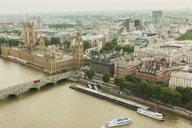 Londra üzerinden aeriel görünüm