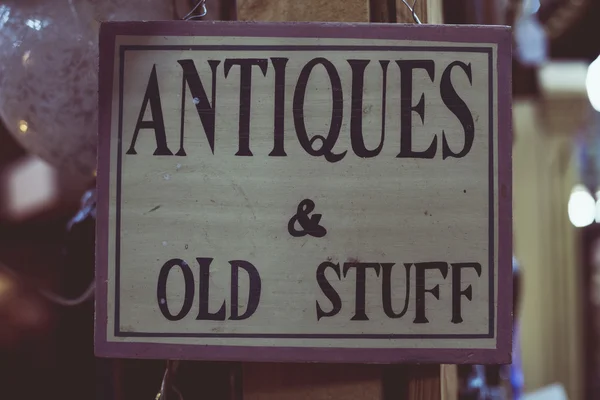 Antiques and old stuff sign — Stock Photo, Image