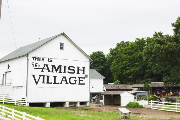 Amish dorp gebouw — Stockfoto