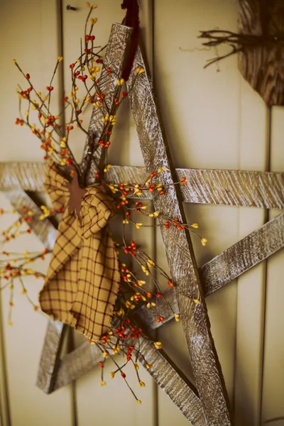 Rustieke handgemaakte Kerstdecoratie — Stockfoto