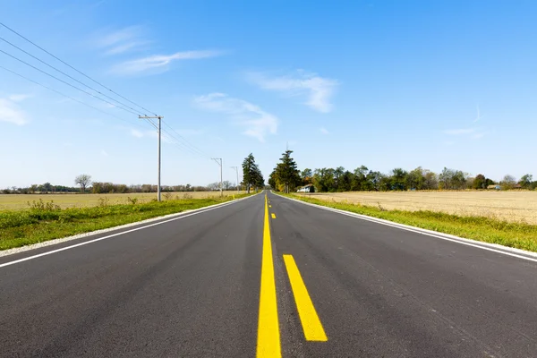 Americká Country Road (podzim) — Stock fotografie