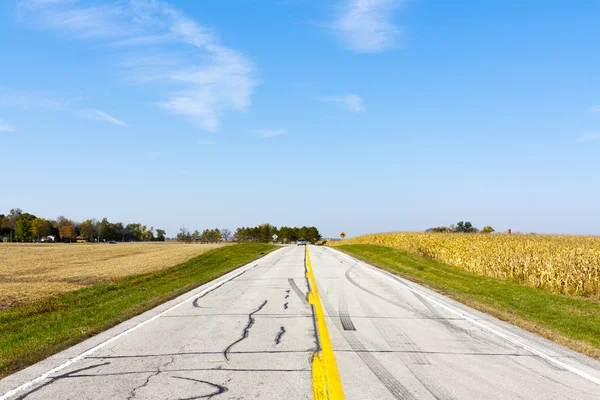 Amerikansk Country Road (hösten) — Stockfoto