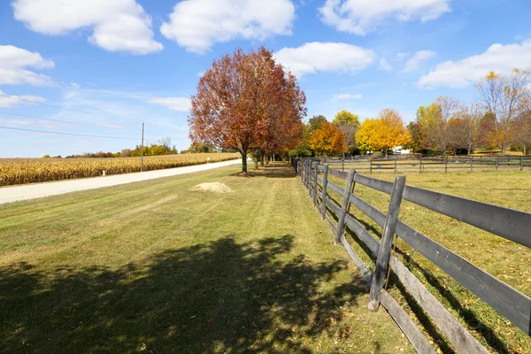 Amerikan kırsal ahşap çit — Stok fotoğraf