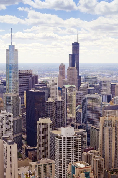 Widok z lotu ptaka (Chicago Downtown) — Zdjęcie stockowe