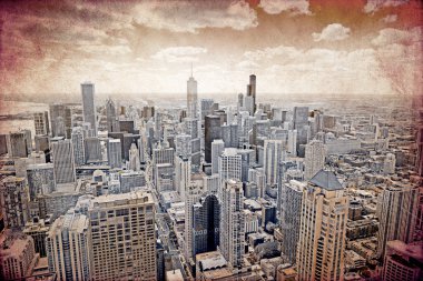 Chicago - eski kartpostal tasarım