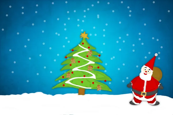Santa Claus Paper Craft Background — Stock Photo, Image