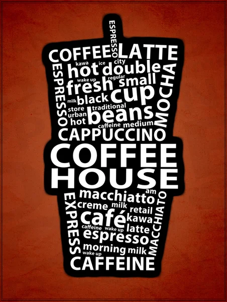 Kawa dom reklama retro — Zdjęcie stockowe