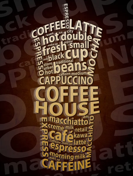 コーヒーの家レトロな広告 — ストック写真