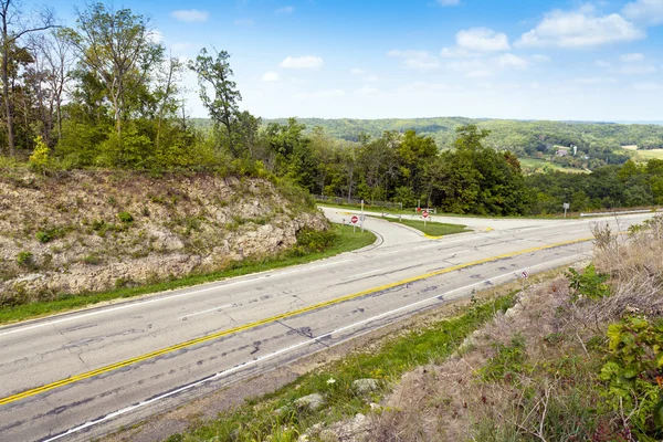 Kırsal road sabah — Stok fotoğraf