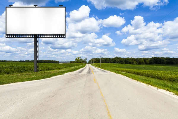 Grote metalen reclame billboard teken — Stockfoto