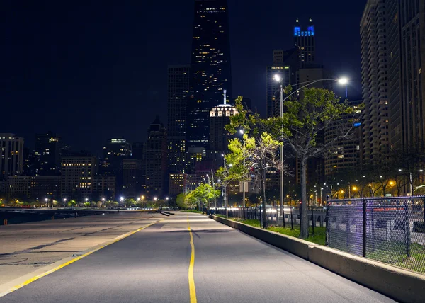 City walkway in the night — Stock Photo, Image