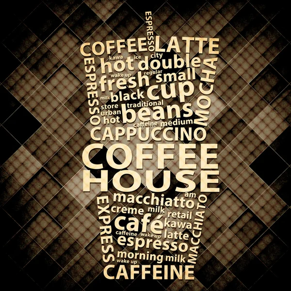 Retro Grunge caffè poster di design — Foto Stock